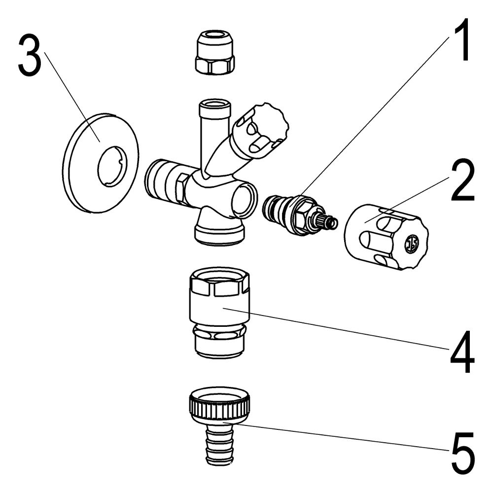 Schlösser Kombi-Eckventil selbstdichtend, mit Rohrbelüfter, Schlauchverschr. ... SCHLOESSER-0071751550001 4044997145586 (Abb. 3)