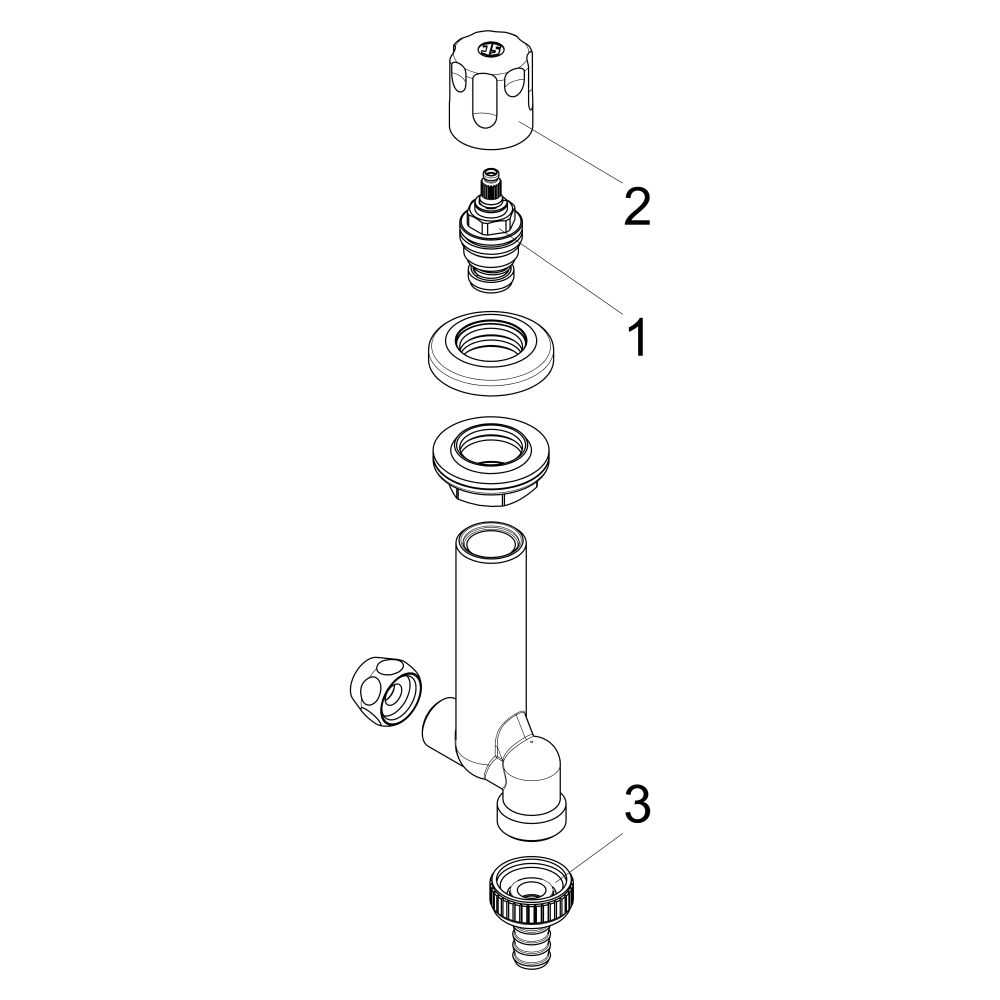 Schlösser Waschgeräte-Untertischventil mit Schlauchverschraubung und Designgr... SCHLOESSER-0071811550001 4044997176375 (Abb. 3)
