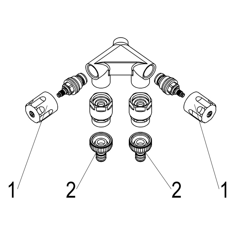 Schlösser Waschgeräte-Doppelventil mit Rohrbelüfter, Schlauchverschraubung un... SCHLOESSER-0071881550001 4044997176382 (Abb. 3)