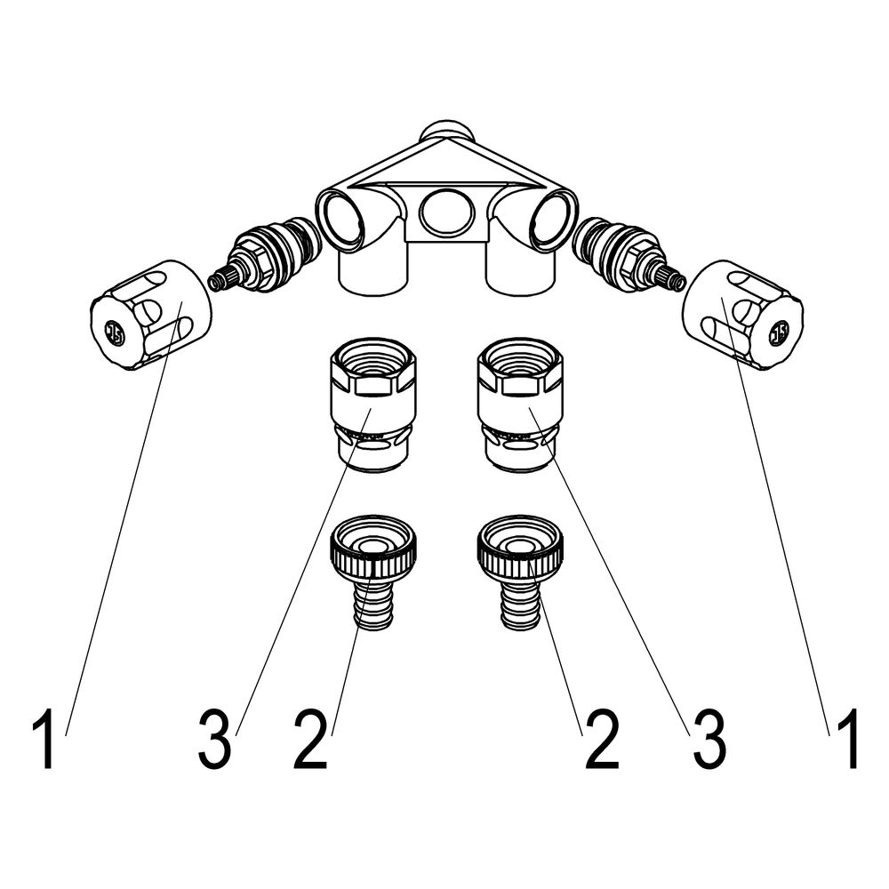Schlösser Waschgeräte-Doppelventil mit Rohrbelüfter, Schlauchverschraubung un... SCHLOESSER-0071891550001 4044997186718 (Abb. 3)