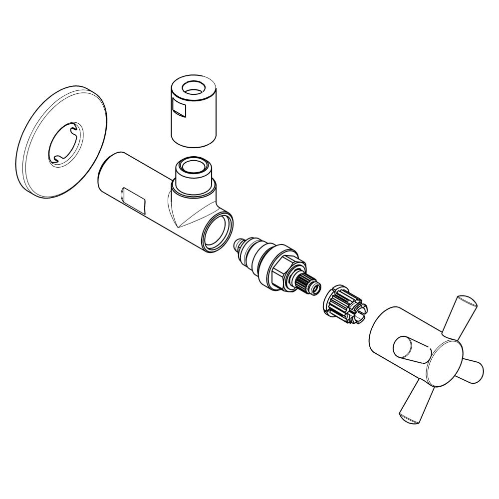 Schlösser Design-Tec Eckventil nicht selbstdichtend, Starlight, 1/2", Chrom h... SCHLOESSER-0072451550001 4044997170434 (Abb. 3)