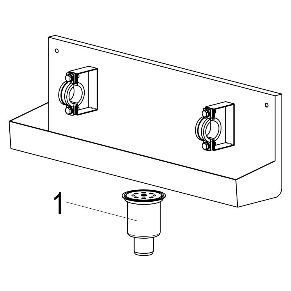Schlösser Entleerungsrinne, 5-fach, mit Ablaufverschraubung, Dichtung und Bef... SCHLOESSER-0074800500001 4044997197059 (Abb. 4)