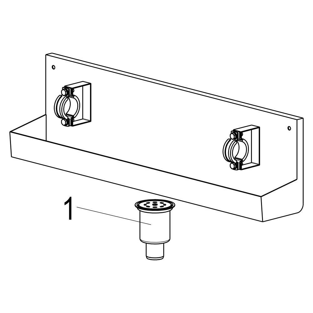 Schlösser Entleerungsrinne, 6-fach, mit Ablaufverschraubung, Dichtung und Bef... SCHLOESSER-0074800600001 4044997197066 (Abb. 4)