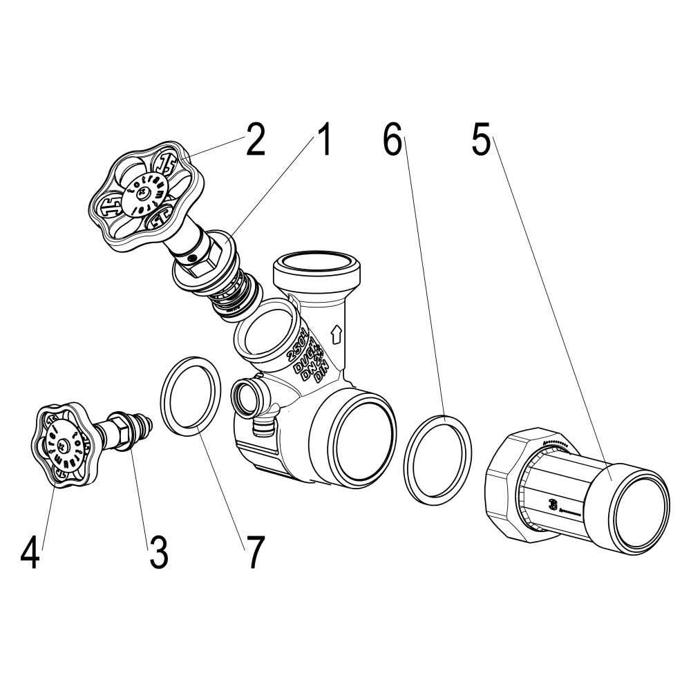 Schlösser Abzweig-T-Ventil KFR, Freistromventil mit nichtsteigender Spindel, ... SCHLOESSER-0078002504001 4044997161654 (Abb. 4)