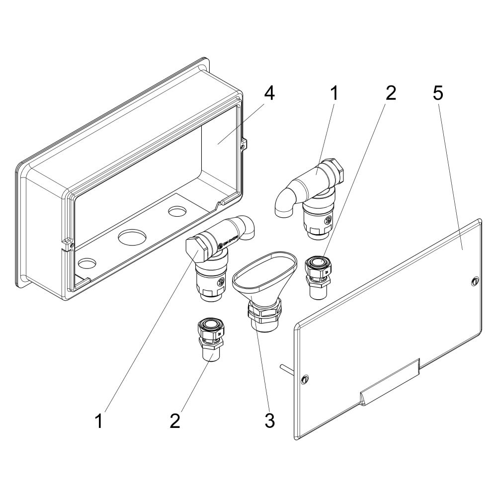 Schlösser Rohrbelüfter Bauform E, 2-fach, Unterputz, 1/2" x 1" x 1/2", Messin... SCHLOESSER-0082081500001 4044997184363 (Abb. 3)