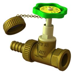 Schlösser Kesselfüllventil, DN 15, Eingang mit Schlauchverschraubung, Kette u... SCHLOESSER-0011601500001 4044997111147 (Abb. 1)