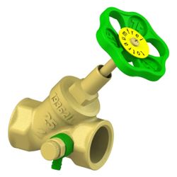 Schlösser Schrägsitzventil mit Entleerung und steigender Spindel, DN 25, 1" I... SCHLOESSER-0014102500001 4044997111970 (Abb. 1)