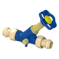 Schlösser Freistromventil Blue-tec mit Pressanschluss AG MULTI, Entleerung un... SCHLOESSER-0015892200001 4044997172186 (Abb. 1)