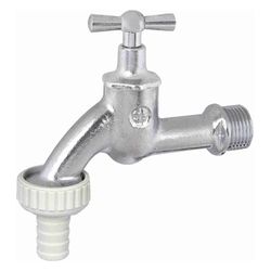 Schlösser Auslaufventil mit Schlauchverschraubung und Knebel-Oberteil, 3/4", ... SCHLOESSER-0017302020001 4044997119488 (Abb. 1)