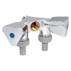 Schlösser Waschgeräte-Doppelventil mit Schlauchverschraubung und Dreikantgrif... SCHLOESSER-0017781550001 4044997121207 (Abb. 1)