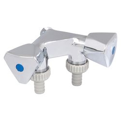 Schlösser Waschgeräte-Doppelventil mit Schlauchverschraubung und Dreikantgrif... SCHLOESSER-0017791550001 4044997121214 (Abb. 1)