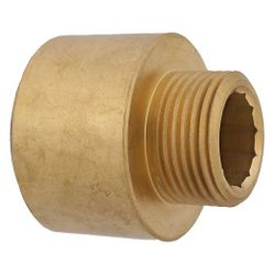 Schlösser Messing-Verlängerung, DN 20, 3/4" IG x 1/2" AG, Messing blank... SCHLOESSER-0018422000001 4044997127544 (Abb. 1)