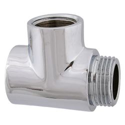 Schlösser Messing-T-Stück, DN 15, 1/2" AG x IG x IG, Messing verchromt... SCHLOESSER-0018461550001 4044997127674 (Abb. 1)
