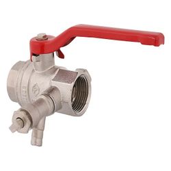 Schlösser Kugelhahn mit Entleerung, DN 50, 2" IG x IG, Baulänge 110mm, Stahlg... SCHLOESSER-0064055020001 4044997144831 (Abb. 1)