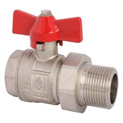 Schlösser Kugelhahn mit Verschraubung, DN 25, 1" IG x AG, Baulänge 107mm, Flü... SCHLOESSER-0065052520001 4044997144893 (Abb. 1)
