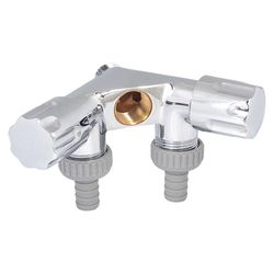 Schlösser Waschgeräte-Doppelventil mit Schlauchverschraubung und Designgriff ... SCHLOESSER-0071781550001 4044997176368 (Abb. 1)