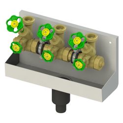 Schlösser ATV-Station mit steigender Spindel, 3-fach, DN 25, Eingang 1 1/4", ... SCHLOESSER-0075632503001 4044997146675 (Abb. 1)