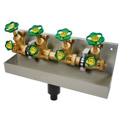 Schlösser ATV-Station mit steigender Spindel, 4-fach, DN 25, Eingang 1 1/4", ... SCHLOESSER-0075642503001 4044997146699 (Abb. 1)