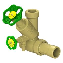 Schlösser Abzweig-T-Ventil, Freistromventil mit nichtsteigender Spindel, DN 3... SCHLOESSER-0077003201001 4044997181577 (Abb. 1)