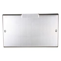 Schlösser Abdeckung mit Schrauben, 2-fach, Chrom-Nickel-Stahl, mattiert... SCHLOESSER-0082081502001 4044997201053 (Abb. 1)