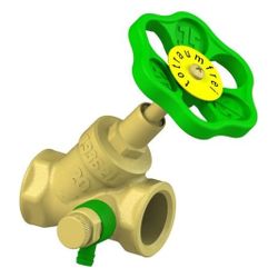 Schlösser Schrägsitzventil mit Entleerung und steigender Spindel, DN 50, 2" I... SCHLOESSER-0014105000001 4044997112090 (Abb. 1)