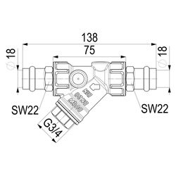 Schlösser Schmutzfänger mit Pressanschluss IG, ohne Entleerung, DN 20, Press-... SCHLOESSER-0010281800001 4044997159255 (Abb. 1)