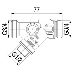 Schlösser Schmutzfänger mit Außengewinde MULTI, ohne Entleerung, DN 15, 3/4" ... SCHLOESSER-0010721500001 4044997159446 (Abb. 1)
