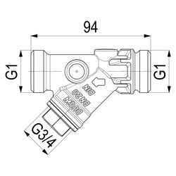 Schlösser Schmutzfänger mit Außengewinde MULTI, ohne Entleerung, DN 20, 1" AG... SCHLOESSER-0010722000001 4044997159453 (Abb. 1)