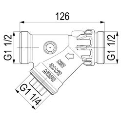 Schlösser Schmutzfänger mit Außengewinde MULTI, ohne Entleerung, DN 32, 1 1/2... SCHLOESSER-0010723200001 4044997159477 (Abb. 1)