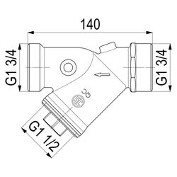 Schlösser Schmutzfänger mit Außengewinde MULTI, ohne Entleerung, DN 40, 1 3/4... SCHLOESSER-0010724000001 4044997159484 (Abb. 1)