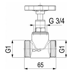 Schlösser Kesselfüllventil, DN 20, Eingang mit 1" AG, Ausgang mit 1" AG... SCHLOESSER-0011242000001 4044997191347 (Abb. 1)
