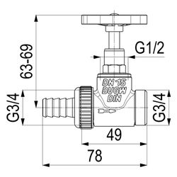 Schlösser Kesselfüllventil, DN 15, Eingang mit Schlauchverschraubung 3/4", Au... SCHLOESSER-0011251500001 4044997111062 (Abb. 1)