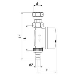 Schlösser Zapfhahnzähler Bauart ZAK ohne Haube, bis 30 Grad C, Q3 2,5m3/h, Ei... SCHLOESSER-00115T0805001 4044997221297 (Abb. 1)