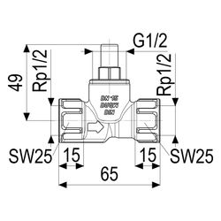 Schlösser Rückschlagventil mit Geradsitz und Muffenanschluss, DN 15, 1/2" IG... SCHLOESSER-0012051500001 4044997111185 (Abb. 1)