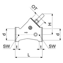 Schlösser Rückschlagventil mit Schrägsitz und Muffenanschluss, DN 50, 2" IG... SCHLOESSER-0012105000001 4044997170533 (Abb. 1)