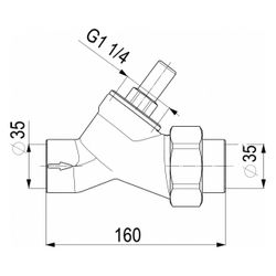 Schlösser Rückschlagventil mit Schrägsitz und Lötverschraubung, DN 15, Löt-D ... SCHLOESSER-0012203500001 4044997111413 (Abb. 1)
