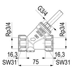 Schlösser Rückflussverhinderer mit Muffenanschluss und ohne Entleerung, DN 20... SCHLOESSER-0013252000001 4044997159583 (Abb. 1)