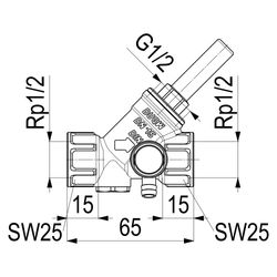 Schlösser Rückflussverhinderer mit Muffenanschluss und Entleerung, DN 15, 1/2... SCHLOESSER-0013301500001 4044997159705 (Abb. 1)