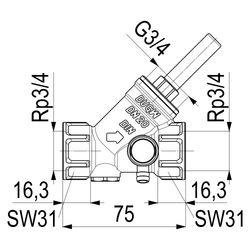 Schlösser Rückflussverhinderer mit Muffenanschluss und Entleerung, DN 20, 3/4... SCHLOESSER-0013302000001 4044997159712 (Abb. 1)