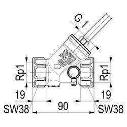 Schlösser Rückflussverhinderer mit Muffenanschluss und Entleerung, DN 25, 1" ... SCHLOESSER-0013302500001 4044997159729 (Abb. 1)