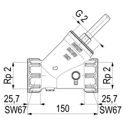 Schlösser Rückflussverhinderer mit Muffenanschluss und Entleerung, DN 50, 2" ... SCHLOESSER-0013305000001 4044997159750 (Abb. 1)