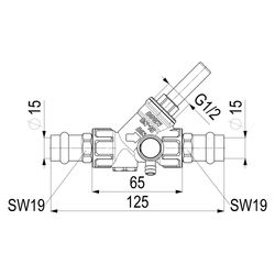 Schlösser Rückflussverhinderer mit Pressanschluss IG und Entleerung, DN 15, P... SCHLOESSER-0013381500001 4044997159767 (Abb. 1)
