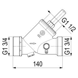Schlösser Rückflussverhinderer mit Außengewinde MULTI und Entleerung, DN 40, ... SCHLOESSER-0013774000001 4044997160190 (Abb. 1)