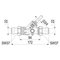 Schlösser Rückflussverhinderer mit Pressanschluss AG MULTI und Entleerung, DN... SCHLOESSER-0013872200001 4044997160350 (Abb. 1)