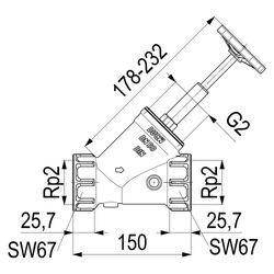 Schlösser Freistromventil mit Muffenanschluss, ohne Entleerung und mit steige... SCHLOESSER-0015055000001 4044997113707 (Abb. 1)
