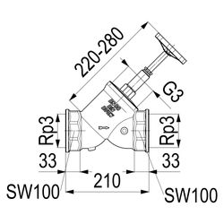 Schlösser Freistromventil mit Muffenanschluss, ohne Entleerung und mit steige... SCHLOESSER-0015058000001 4044997170786 (Abb. 1)