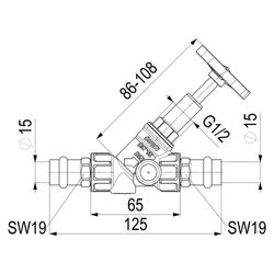Schlösser Freistromventil Blue-tec mit Pressanschluss IG, ohne Entleerung und... SCHLOESSER-0015091500001 4044997170854 (Abb. 1)