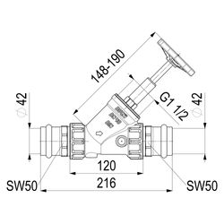 Schlösser Freistromventil Blue-tec mit Pressanschluss IG, ohne Entleerung und... SCHLOESSER-0015094200001 4044997170908 (Abb. 1)