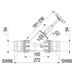 Schlösser Freistromventil Blue-tec mit Pressanschluss IG, ohne Entleerung und... SCHLOESSER-0015095400001 4044997170915 (Abb. 1)