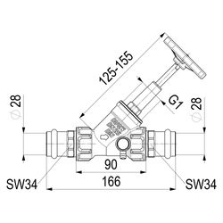 Schlösser Freistromventil mit Pressanschluss IG, Entleerung und steigender Sp... SCHLOESSER-0015182800001 4044997170984 (Abb. 1)